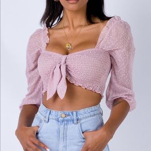 SOLD //Princess Polly brand new Tie front crop top